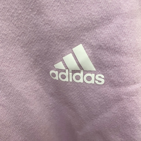 ⬇️ $25.00  ⬇️ Adidas light lilac Hoodie with white arm stripes - Picture 3 of 7